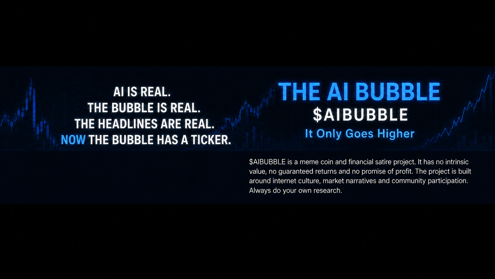 AI is real. The bubble is real. The headlines are real. Now the bubble has a ticker. THE AI BUBBLE — $AIBUBBLE — It Only Goes Higher.